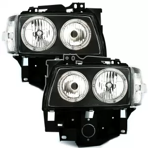 Headlights suitable for VW T4 (08.1976-03.2003) Angel Eyes 2 Halo Rims Black