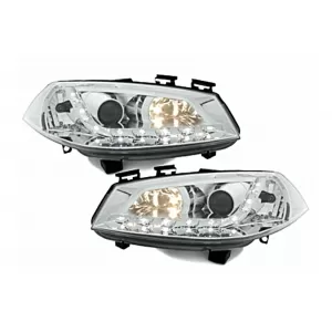 DAYLIGHT Headlights suitable for Renault Megane (11.2002-12.2005) DRL Chrome