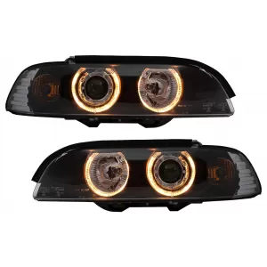 Angel Eyes Headlights suitable for BMW 5 Series E39 (1995-2000) Black
