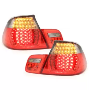 LED Taillights suitable for BMW 3 Series E46 2D Cabrio (2000-2005) Red Smoke