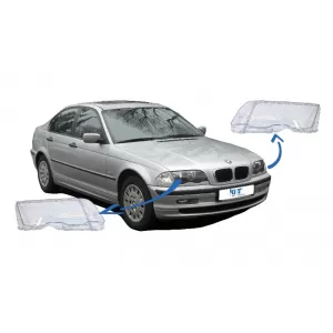 Headlight Glasses suitable for BMW E46 3 Series (1998-2001) Pre Facelift