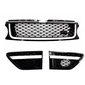Central Grille and Side Vents Assembly suitable for Land Range Rover Sport L320 Facelift (2009-2013) Autobiography Look All Black Edition