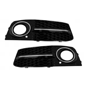 Fog Lamp Covers Side Grilles suitable for Audi A4 B8 8K (2007-2011) RS4 Black Edition