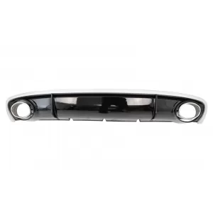 Rear Bumper Valance Diffuser & Exhaust Tips suitable for Audi A4 B8 B8.5 Limousine Avant Facelift (2012-2015) RS4 Design