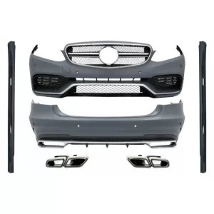 Complete Body Kit with Exhaust Tips suitable for Mercedes E-Class W212 Facelift (2013-2016) E63 Design