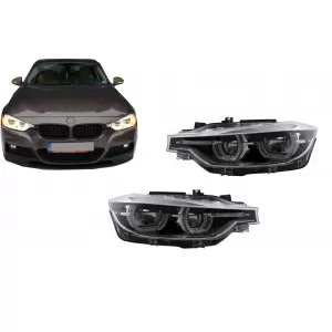Full LED Headlights Angel Eyes suitable for BMW 3 Series F30 F31 Sedan Touring (2011-up) - HLBMF30LED