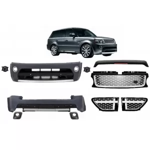 Body Kit suitable for Land Range Rover Sport L320 Facelift (2009-2013) Autobiography Design Black Silver Grille Edition