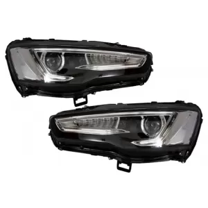 Headlights LED DRL suitable for Mitsubishi Lancer (2007-2017) Dual Projector Dynamic Sequential Signal