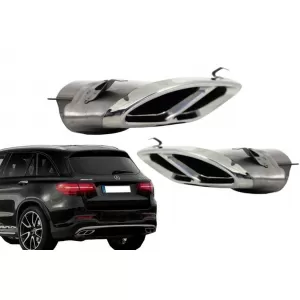 Exhaust Muffler Tips suitable for Mercedes GLC 45 X253 C253 GLE SUV W166 Coupe C292 450 C-Class W205 C43 Sport Design