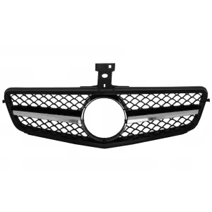 Front Grille suitable for Mercedes C-Class W204 S204 Limousine Station Wagon (2007-2014) Sport Piano Black C63 Design