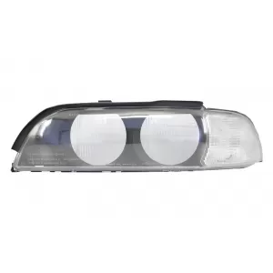 Headlight Glass Lens Replacement suitable for BMW 5 Series E39 Pre Facelift (1996-2000) Left Side