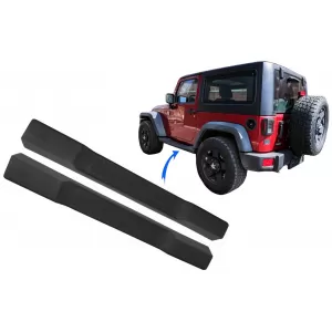 Running Boards Side Steps suitable for Jeep Wrangler Rubicon JK (2007-2017) 2 Doors Retro Design - RBJEWJK2D