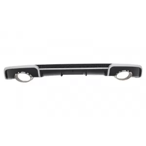 Rear Bumper Valance Diffuser with Exhaust Tips suitable for Audi A3 8V Hatchback Sportback (2012-2015) RS3 Design