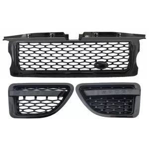 Central Grille and Side Vents Assembly suitable for Land Rover Range Rover Sport (2005-2008) L320 Autobiography Look All Black Edition