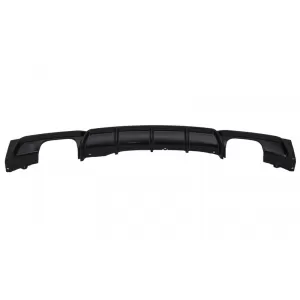 Rear Bumper Spoiler Valance Diffuser Double Outlet suitable for BMW 3 Series F30 F31 (2011-2019) Limo Touring M Design Brilliant Black Edition