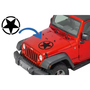 Sticker Star Universal suitable for Jeep Wrangler JK Truck or Other Cars Black