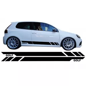 Side Decals Sticker Vinyl Black suitable for VW Golf 5 6 7 V VI VII (2003-up)