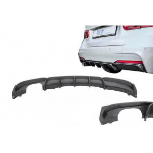 Rear Bumper Spoiler Valance Diffuser Carbon suitable for BMW 3 Series F30 F31 (2011-2019) M Design Left Outlet - RDBMF30MPLOCF