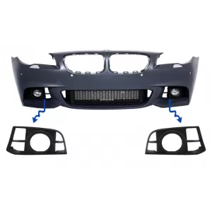 Fog Light Covers suitable for BMW 5 Series F10 F11 NON-LCI LCI (2010-2017) Bumper M-Technik LCI Design