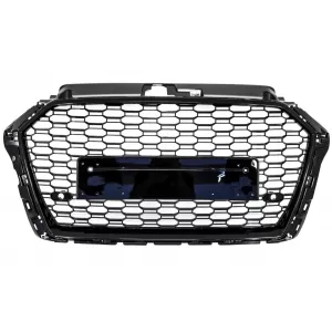 Badgeless Front Grille suitable for Audi A3 8V Facelift (2017-2018) RS3 Design Piano Black