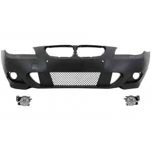 Front Bumper PDC 24mm with Fog Lights suitable for BMW 5 Series E60 E61 (2003-2007) M-Technik Design