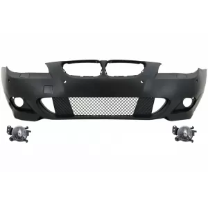 Front Bumper PDC 24mm with Fog Lights suitable for BMW 5 Series E60 E61 (2003-2007) M-Technik Design