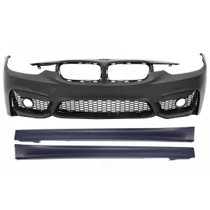 Front Bumper with Side Skirts suitable for BMW 3 Series F30 F31 Non LCI & LCI (2011-2018) M3 Sport EVO Design - COFBBMF30M3DSS