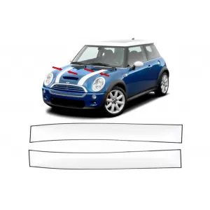 Set Sticker Vinyl Black White Hood Upper Bonnet suitable for MINI R50 R52 R53 R56 R57 Clubman R55 (2001-2017) Premium Quality