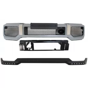 Front Bumper with LED DRL Spoiler Extension suitable for Mercedes G-Class W463 (1989-2017) G65 Design