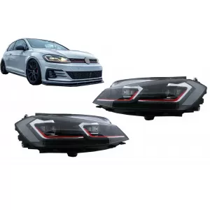 LED Headlights suitable for VW Golf 7.5 VII (2017-Up) GTI Look with Sequential Dynamic Turning Lights