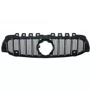 Central Grille suitable for Mercedes A-Class W177 Hatchback V177 Sedan (04.2018-2022) Mesh GT-R Panamericana Design Black Chrome
