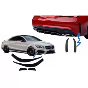 Bumper Splitters Fins Side Vent Flaps Flics suitable for Mercedes CLA W117 C117 X117 (2013-2018) CLA45 Design