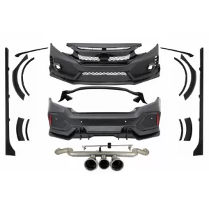 Body Kit suitable for Honda Civic MK10 FC FK (2016-Up) Sedan Type R Design with Exhaust System