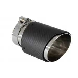 Universal Exhaust Muffler Tip Carbon Fiber Matte Finish Inlet 6cm/2.36inch - GJET-022
