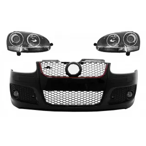 Front Bumper suitable for VW Golf V 5 MK5 (2003-2007) GTI Design with Xenon Look Headlights