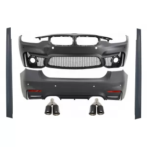 Body Kit suitable for BMW F30 (2011-2019) EVO II M3 CS Design with Dual Twin Exhaust Muffler Tips Carbon