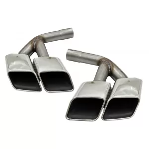 Exhaust Muffler Tips Tail Pipes suitable for Audi Q7 4M (2015-2019) SQ7 Design Chrome Only 3.0 Petrol Gasoline