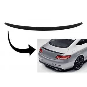 Trunk Boot Spoiler suitable for Mercedes C-Class Coupe C205 (2014-2019) Piano Black - TSMBC205PB