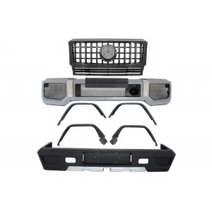 Complete Conversion Body Kit suitable for Mercedes G-Class W463 (1989-2017) G63 G65 Design with Front Grille Panamericana All Piano Black