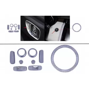Seat Adjustment Chrome Frame Trim with Ring Frame Start Button suitable for Land Rover Discovery 5 L462 (2017-) Discovery Sport L550 (2014-) Range Rover Sport L494 (2013-)