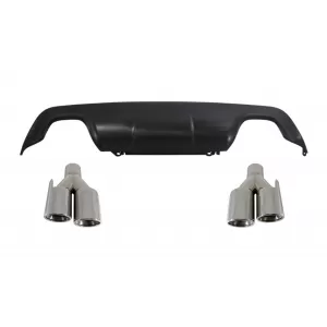 Rear Diffuser with Exhaust Muffler Tips Quad suitable for BMW 5 Series E60 E61 (2003-2010) Sport M-Technik Design