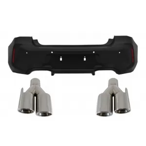 Rear Bumper suitable for BMW 1 Series F20 F21 LCI (2015-06.2019) with Exhaust Muffler Tips Quad M2 Design