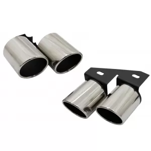 Exhaust Muffler Tips Tail Pipes suitable for Audi A4 B8 B9 (2009-up) S4 Quad Design