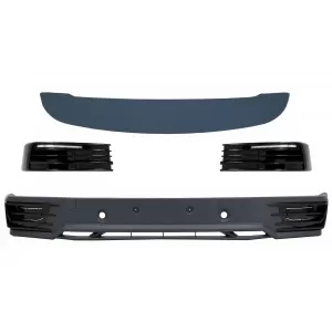 Front Bumper Spoiler with LED DRL Daytime Running Lights and Roof Spoiler suitable for VW Transporter T6 (2016-up) Sportline Design