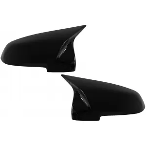 Mirror Covers suitable for BMW 5 Series F10 F11 F07 LCI (2015-2017) 6 Series F06 F12 F13 LCI (2014-2018) 7 Series F01 F02 F03 LCI (2012-2015) Piano Black M Design