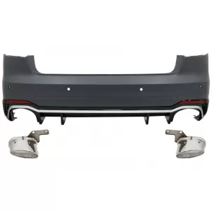 Rear Bumper suitable for Audi A4 B9 8W (2016-2018) Sedan RS4 Design