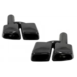 Exhaust Muffler Tips Tail Pipes suitable for Mercedes W221 W164 W166 W212 W218 S-class E-class CLS ML S63 E63 Black Edition