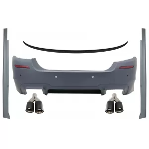 Body Kit suitable for BMW 5 Series F10 (2011-2017) M5 Design with Dual Twin Exhaust Muffler Tips Carbon Fiber