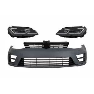 Front Bumper with LED Headlights Bi-Xenon Sequential Dynamic Turning Lights suitable for VW Golf VII 7 (2013-2017) Facelift G7.5 R-Line Look