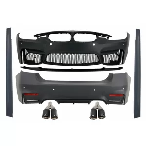 Body Kit with Dual Twin Exhaust Muffler Tips suitable for BMW F30 (2011-2019) EVO II M3 CS Style Without Fog Lamps